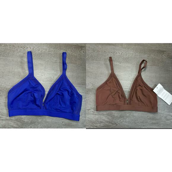 NWT Lively Spacer Bra Blue Brown Size 1 Lot of 2 - Picture 1 of 10